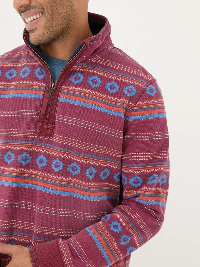 Men Sweatshirts and Hoodies Fat Face Red Bonded Microfleece Sweatshirt