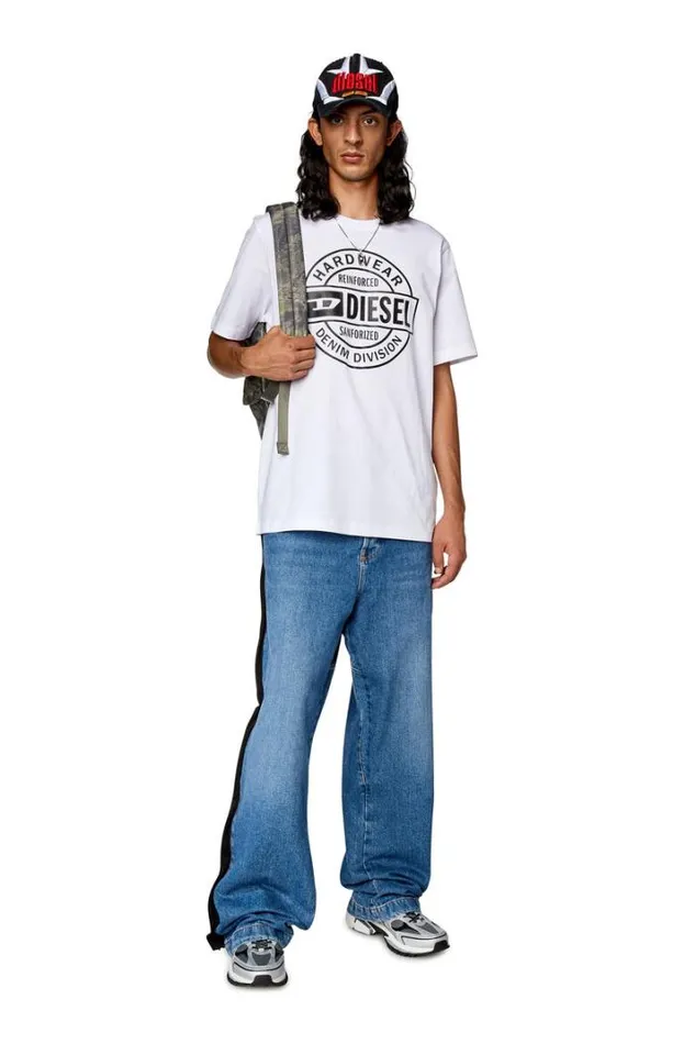 Men TJustL21 White Diesel Tshirts