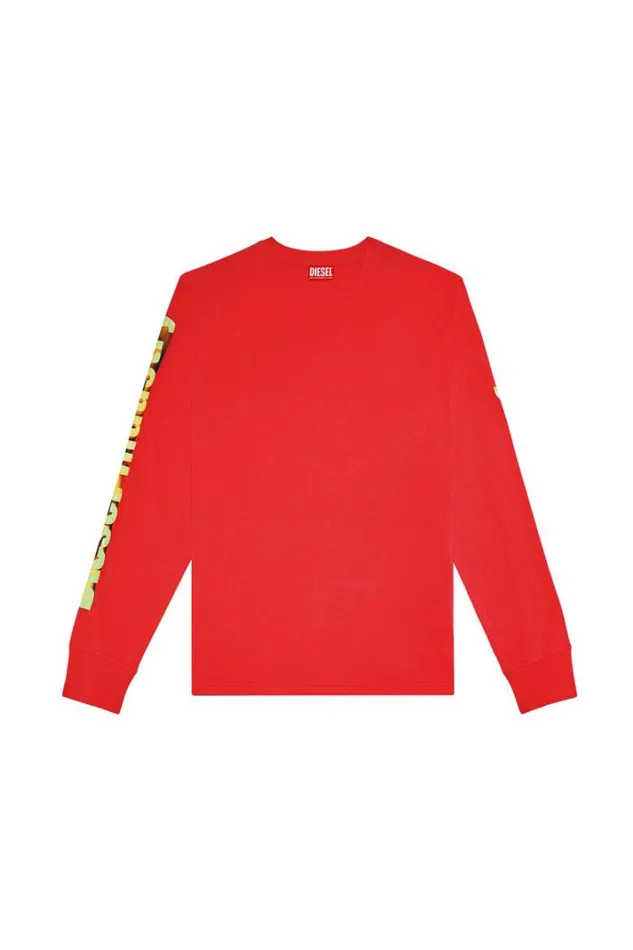Men TJustLsL1 Red Diesel Tshirts Men TJustLsL1 Red Diesel Tshirts