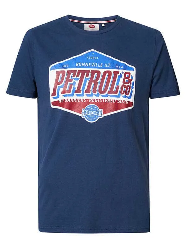 Men TShirts Petrol Industries Artwork TShirt Petrol Blue