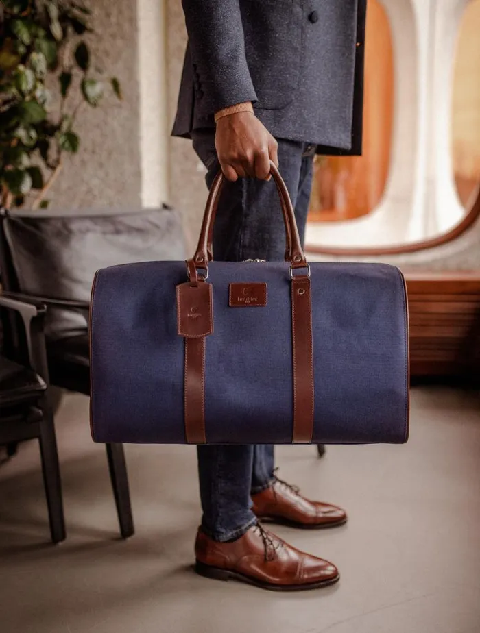 Men Travel Bags Bobbies Positano Navy Blue