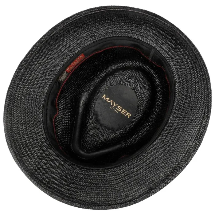 Men Trilby Hats Mayser Maleo Panama Hat Black Men Trilby Hats Mayser Maleo Panama Hat Black