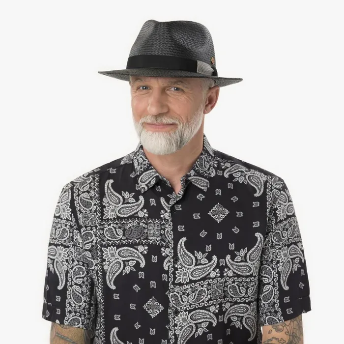 Men Trilby Hats Mayser Maleo Panama Hat Black Men Trilby Hats Mayser Maleo Panama Hat Black