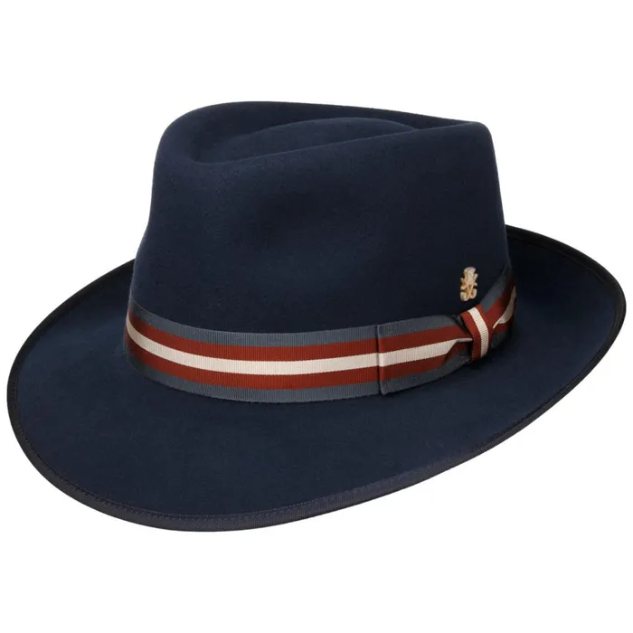 Men Trilby Hats Mayser Marcelo Stripes Wool Hat Zechbauer Beige Men Trilby Hats Mayser Marcelo Stripes Wool Hat Zechbauer Beige