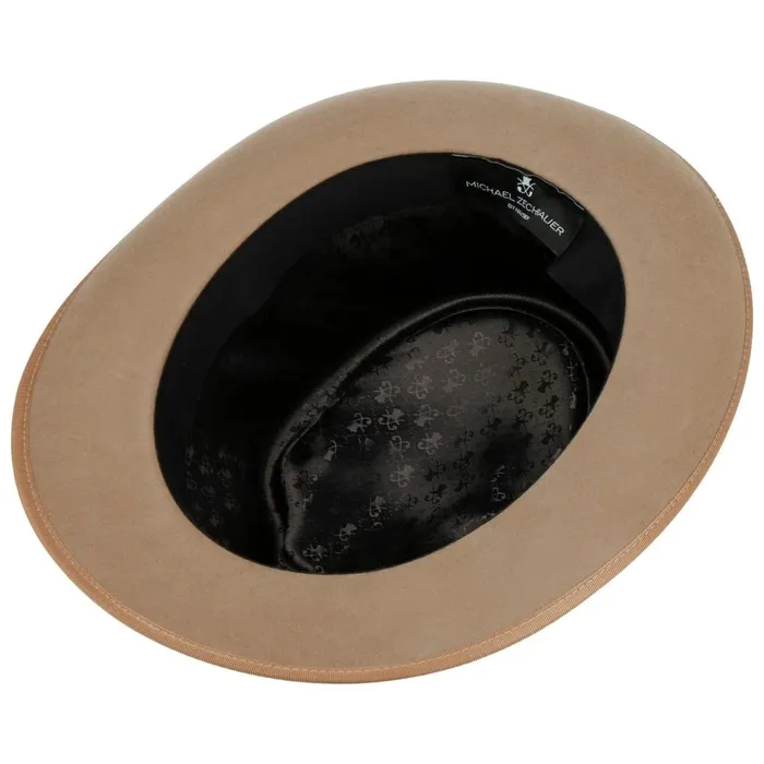 Men Trilby Hats Mayser Marcelo Stripes Wool Hat Zechbauer Beige Men Trilby Hats Mayser Marcelo Stripes Wool Hat Zechbauer Beige