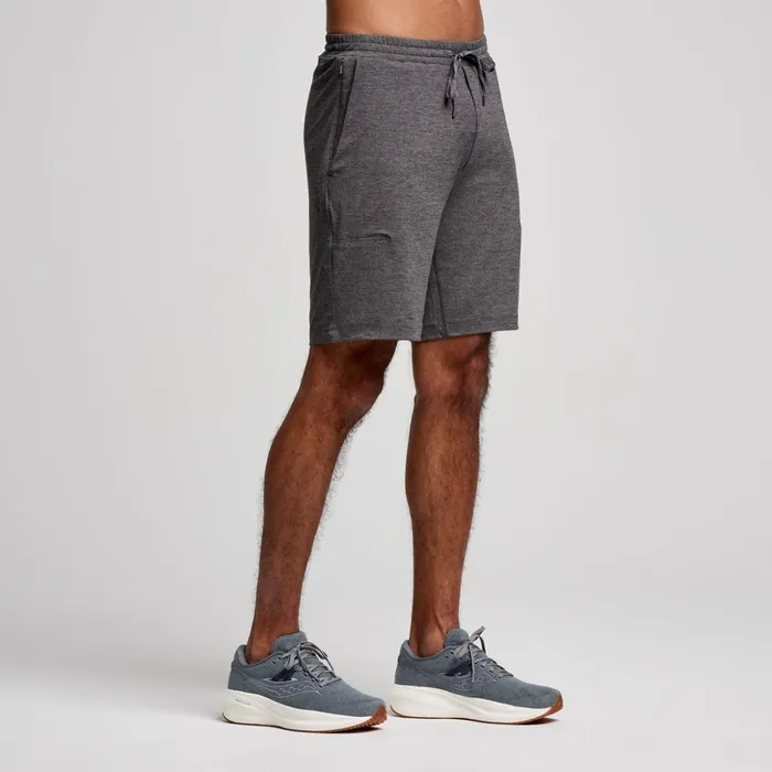 Men Triumph 8034 Short Carbon Heather Saucony Bottoms