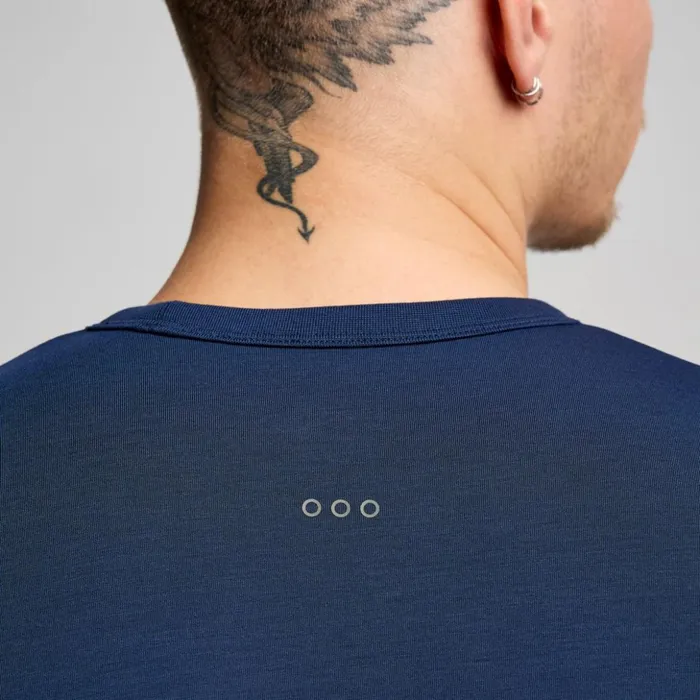 Men Triumph Long Sleeve Navy Saucony Tops