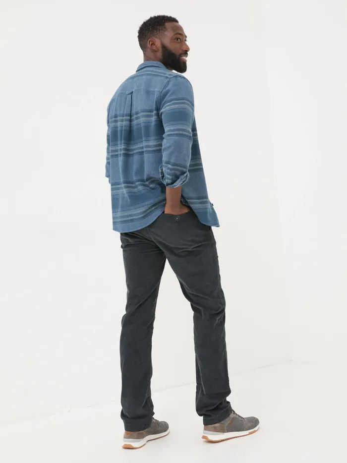 Men Trousers and Chinos Fat Face Blue Navy Straight Cord Trousers