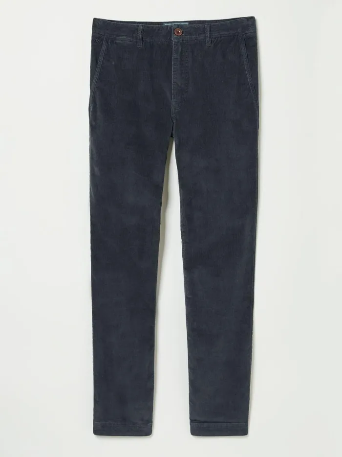 Men Trousers and Chinos Fat Face Blue Navy Straight Cord Trousers