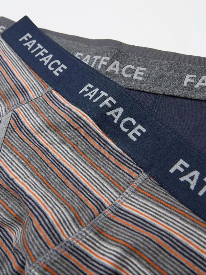 Men Underwear Fat Face Blue 2 Pack Compton Stripe Boxers