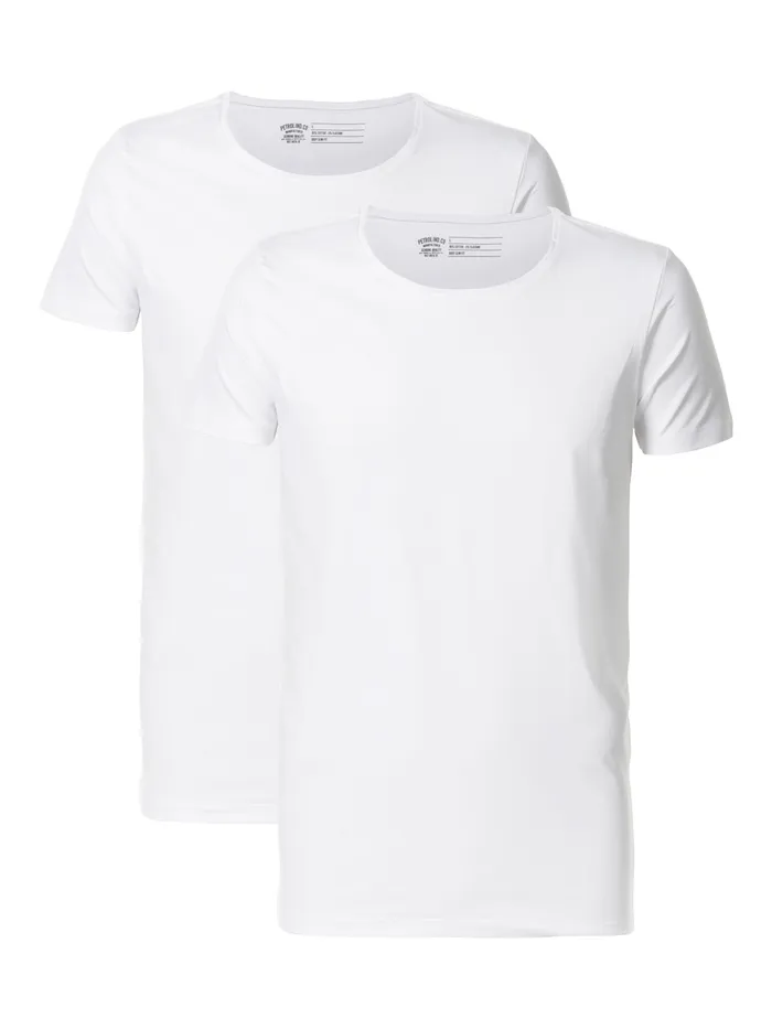 Men Underwear Petrol Industries 2Pack Basic Crew Neck TShirt Bright White