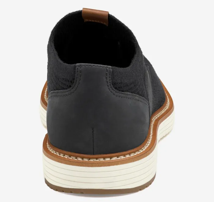 Men Upton Knit Plain Toe Black Knit JohnstonandMurphy LaceUps