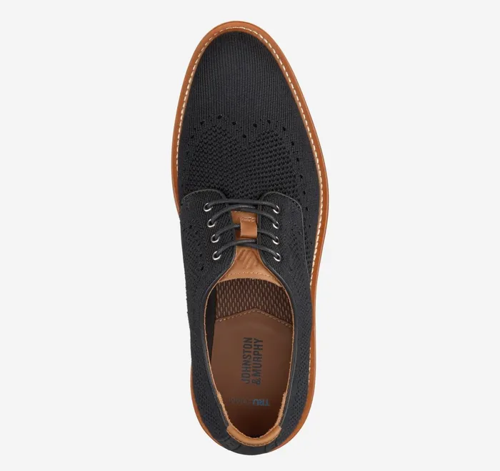 Men Upton Knit Wingtip Black Knit JohnstonandMurphy LaceUps Men Upton Knit Wingtip Black Knit JohnstonandMurphy LaceUps