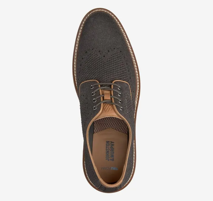 Men Upton Knit Wingtip Brown Heathered Knit JohnstonandMurphy LaceUps Men Upton Knit Wingtip Brown Heathered Knit JohnstonandMurphy LaceUps