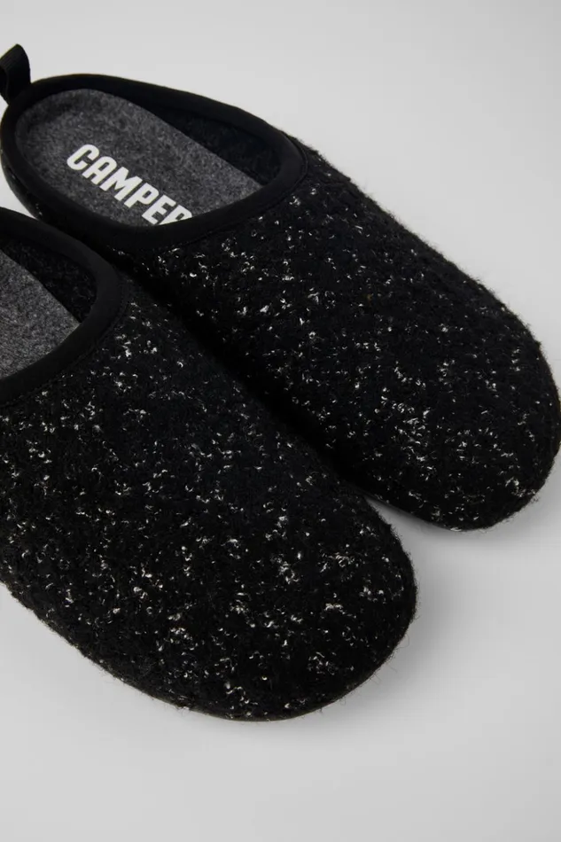 Men Wabi Black And White Slippers Camper Non Leather Shoes