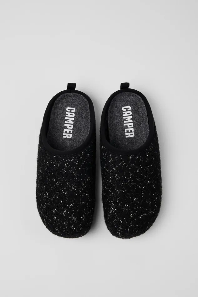 Men Wabi Black And White Slippers Camper Non Leather Shoes Men Wabi Black And White Slippers Camper Non Leather Shoes