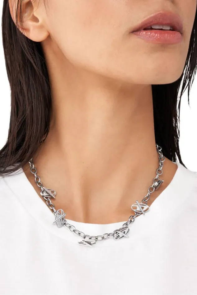 MenWomen Dx1435 Silver Diesel Jewelry MenWomen Dx1435 Silver Diesel Jewelry