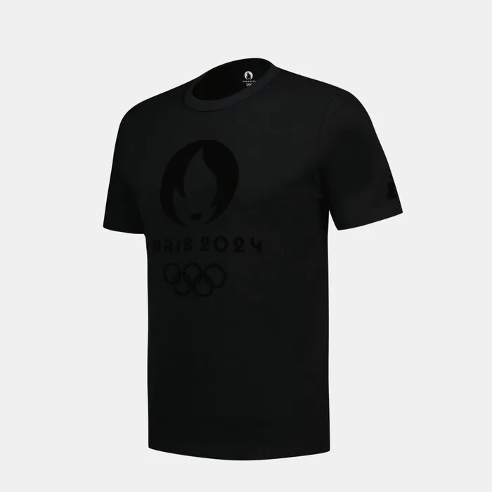 MenWomen Le Coq Sportif Tshirts And Tops Paris 2024 TShirt Black