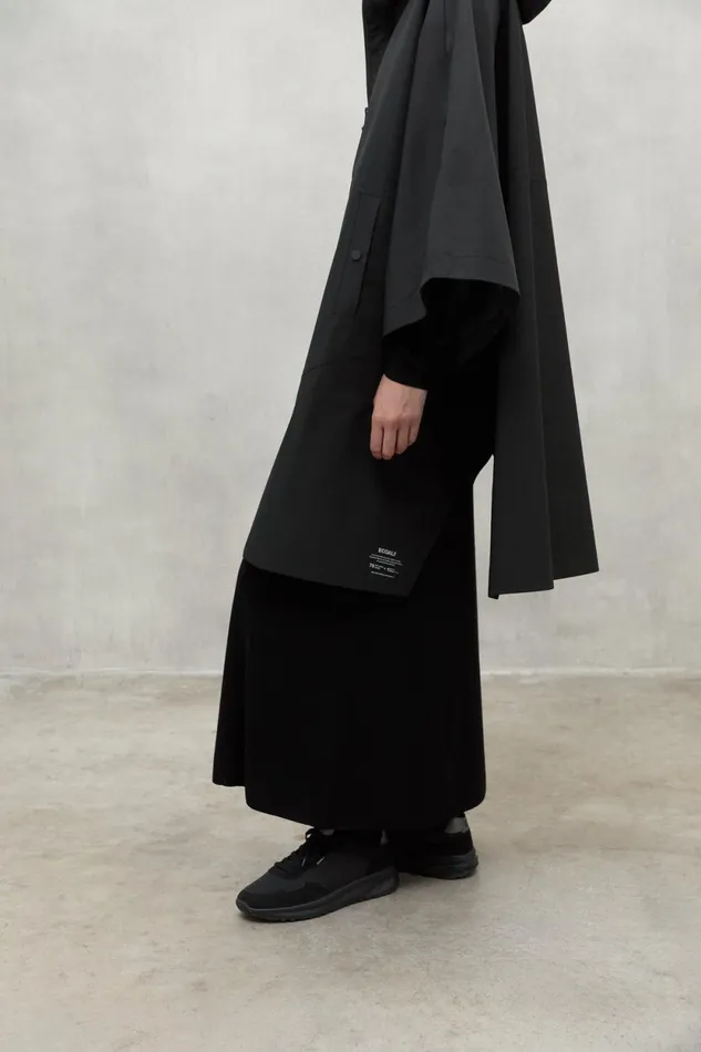 MenWomen Niwa Black Cape Ecoalf Coats And Jackets