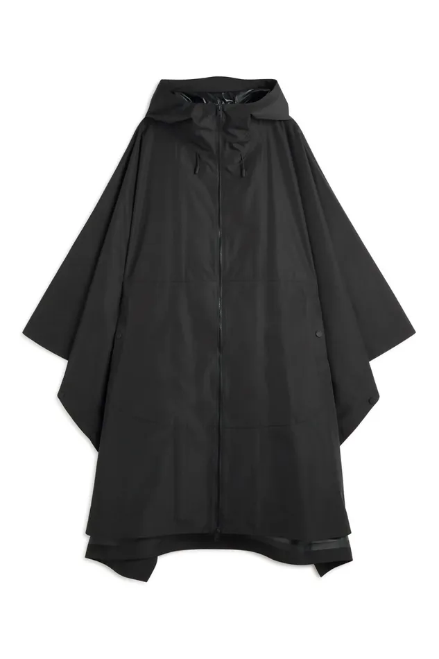 MenWomen Niwa Black Cape Ecoalf Coats And Jackets