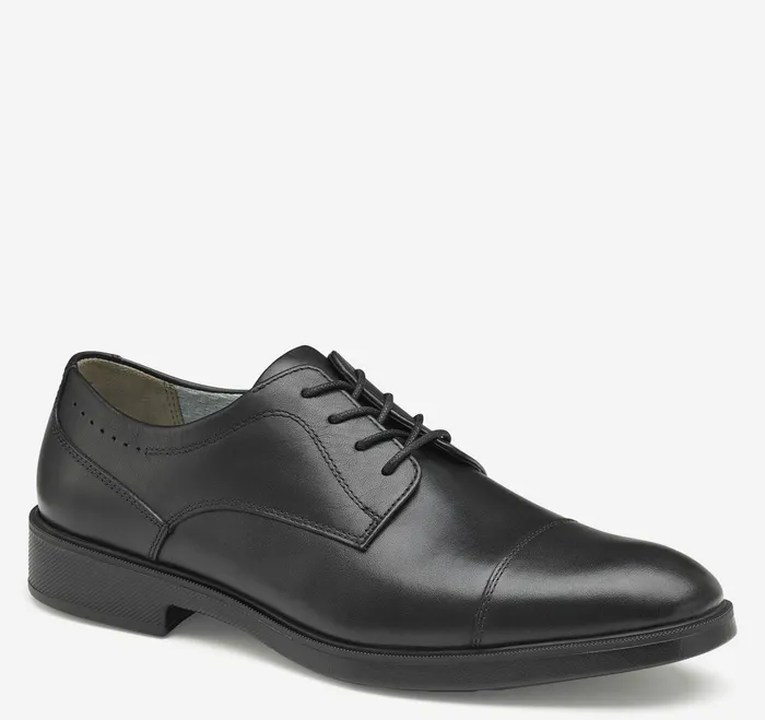 Men Xc4 Maddox Cap Toe Black Waterproof Full Grain JohnstonandMurphy Dress Shoes
