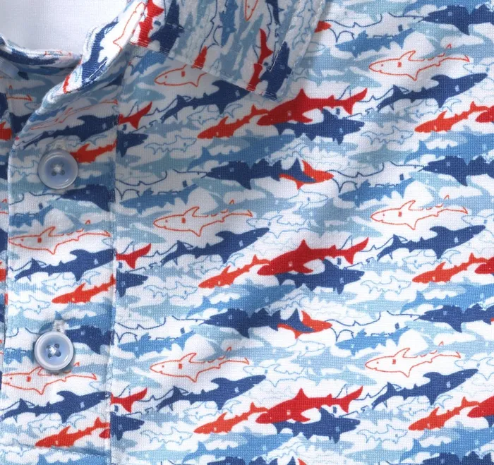 Men Xc4 Performance Polo Bluered Shark JohnstonandMurphy Polos and Tees Men Xc4 Performance Polo Bluered Shark JohnstonandMurphy Polos and Tees
