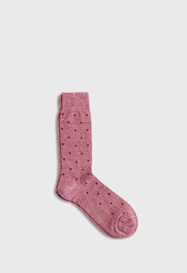 Mens Linen Mlange Dotted Sock Denim Socks Paulstuart
