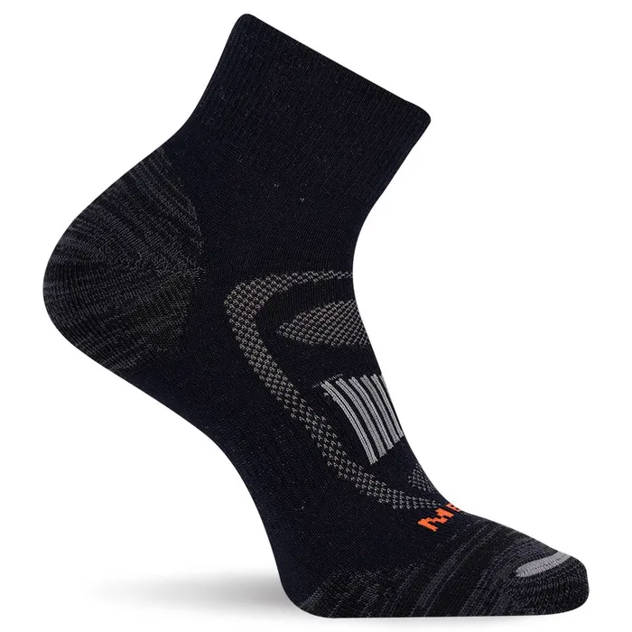 Merrell Accessories MenWomen Zoned Quarter Hiker Sock Onyx