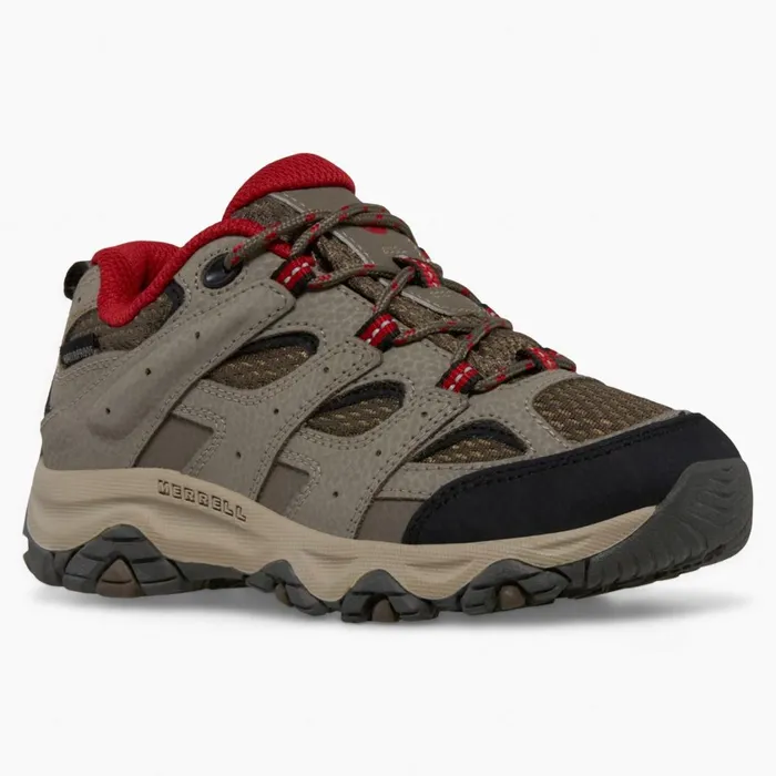 Merrell Boots Kids Big Moab 3 Low Lace Waterproof Sneaker Boulder Red
