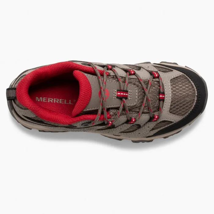 Merrell Boots Kids Big Moab 3 Low Lace Waterproof Sneaker Boulder Red