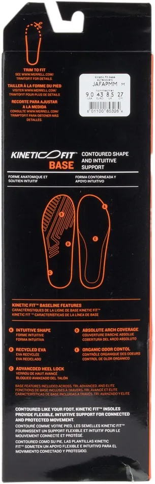 Merrell Shoe Care Women Kinetic Fit Base Al Footbed Wide Width Recovery