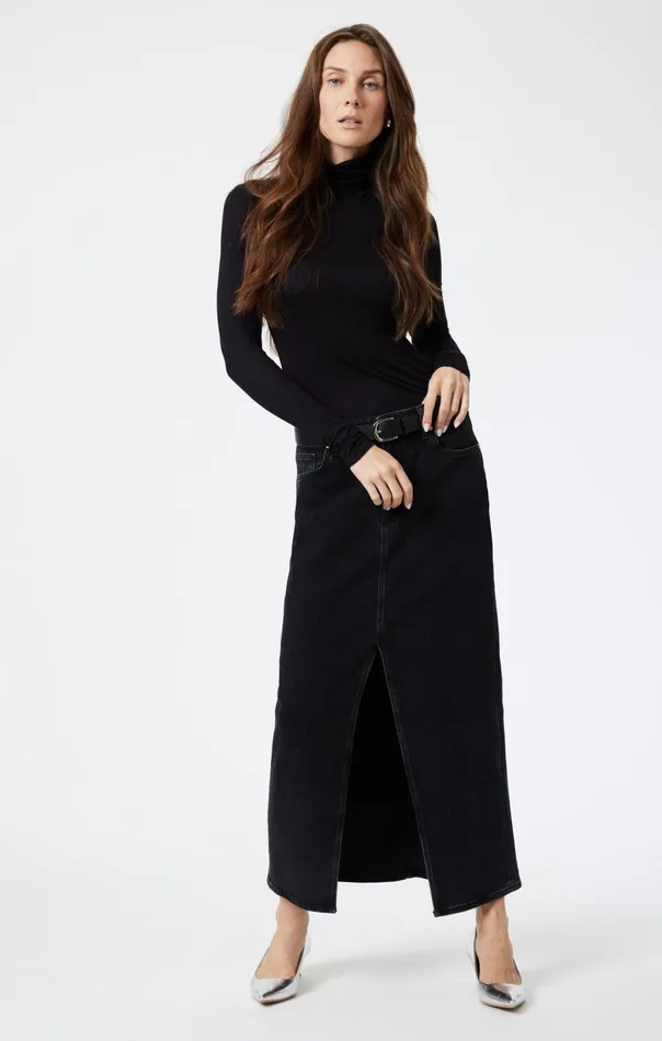 Milena Denim Skirt In Dark Smoke Denim Women Mavi Jeans Dresses and Skirts