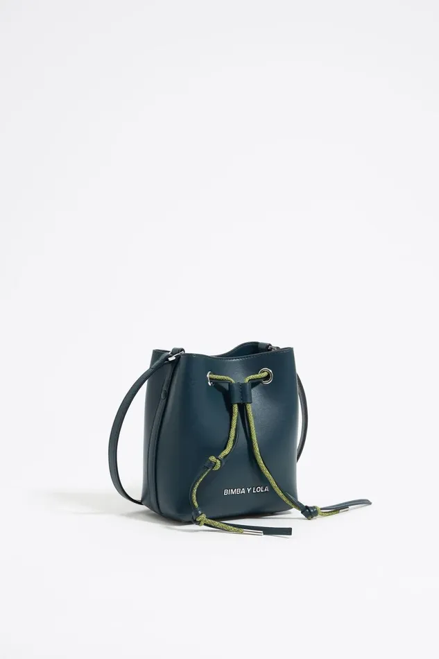 Mini Bluegreen Leather Chihuahua Bag Teal Women Bimba Y Lola Crossbody Bags