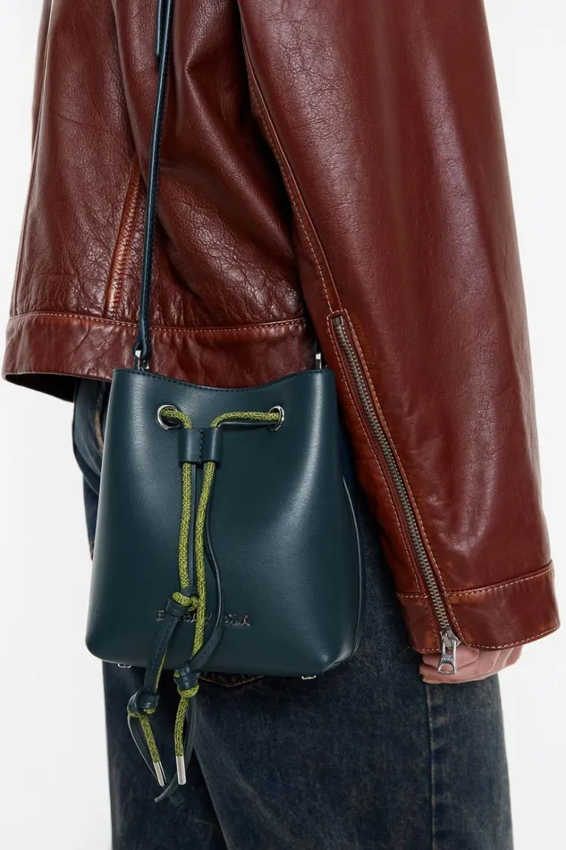 Mini Bluegreen Leather Chihuahua Bag Teal Women Bimba Y Lola Crossbody Bags