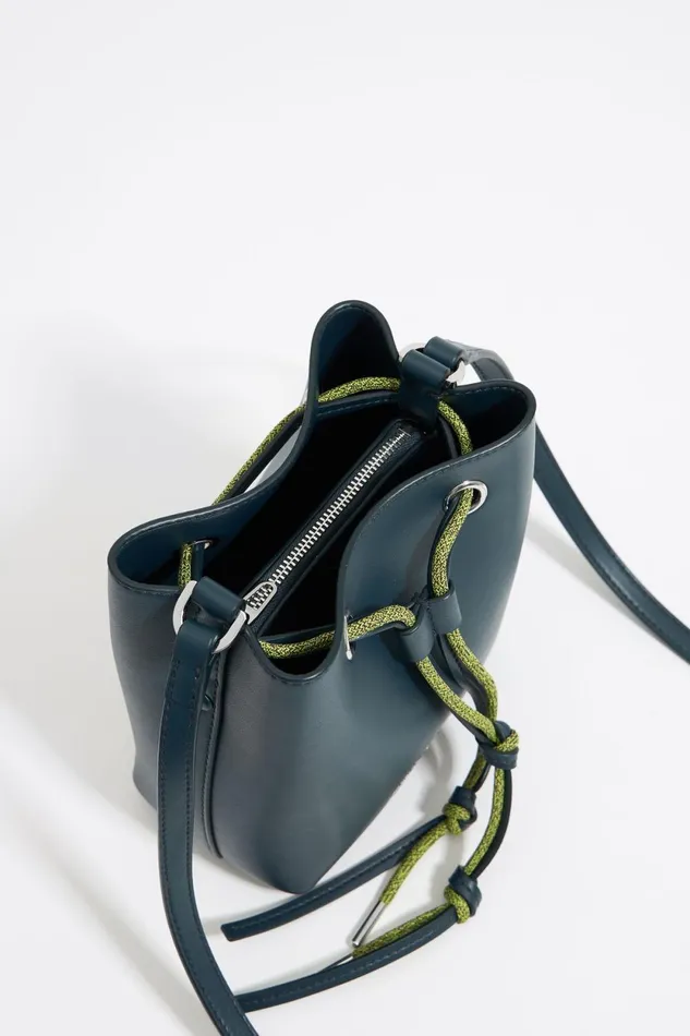 Mini Bluegreen Leather Chihuahua Bag Teal Women Bimba Y Lola Crossbody Bags
