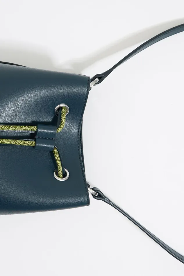 Mini Bluegreen Leather Chihuahua Bag Teal Women Bimba Y Lola Crossbody Bags