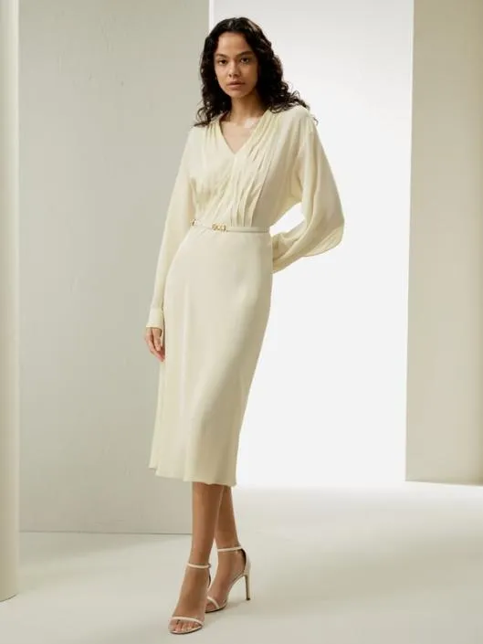 Minimalist Silk Midi Dress Women Jumpsuits Lilysilk Dresses