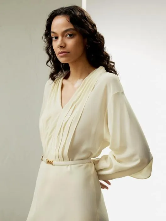 Minimalist Silk Midi Dress Women Jumpsuits Lilysilk Dresses