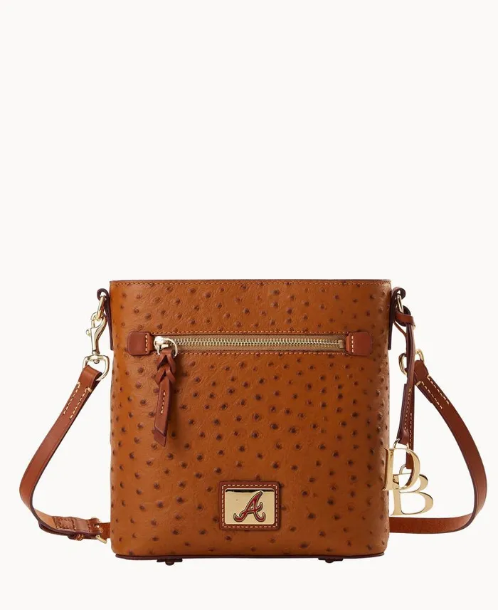 MLB Braves Zip Crossbody Braves Woman Dooney and Bourke Crossbodies