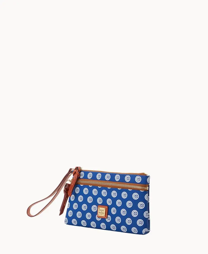 MLB Cubs Double Zip Wristlet Chicago Cubs ManWoman Dooney and Bourke Wallets MLB Cubs Double Zip Wristlet Chicago Cubs ManWoman Dooney and Bourke Wallets