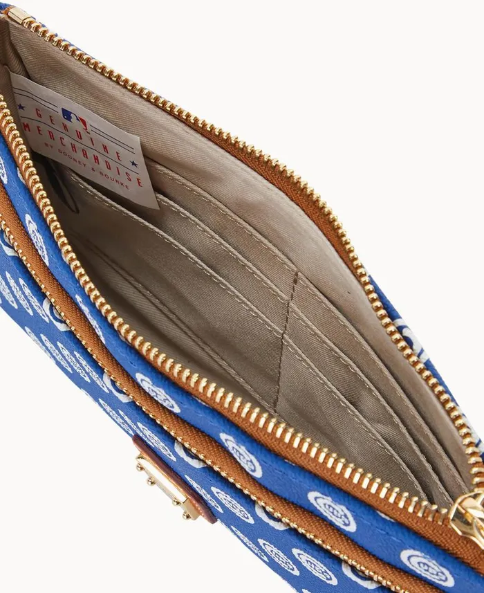 MLB Cubs Double Zip Wristlet Chicago Cubs ManWoman Dooney and Bourke Wallets MLB Cubs Double Zip Wristlet Chicago Cubs ManWoman Dooney and Bourke Wallets