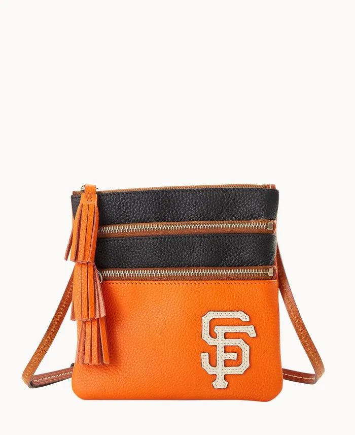 MLB Giants Triple Zip Crossbody Giants Woman Dooney and Bourke Crossbodies