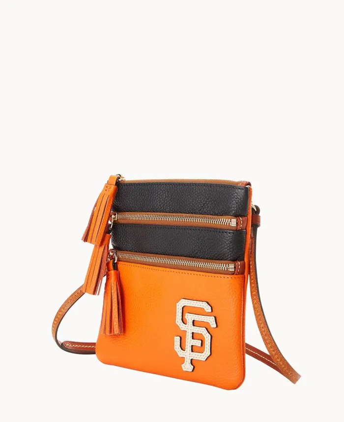 MLB Giants Triple Zip Crossbody Giants Woman Dooney and Bourke Crossbodies MLB Giants Triple Zip Crossbody Giants Woman Dooney and Bourke Crossbodies