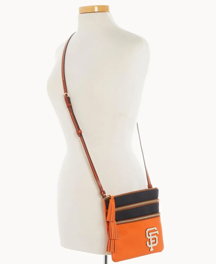 MLB Giants Triple Zip Crossbody Giants Woman Dooney and Bourke Crossbodies MLB Giants Triple Zip Crossbody Giants Woman Dooney and Bourke Crossbodies