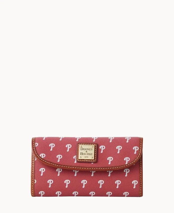 MLB Phillies Continental Clutch Phillies ManWoman Dooney and Bourke Wallets