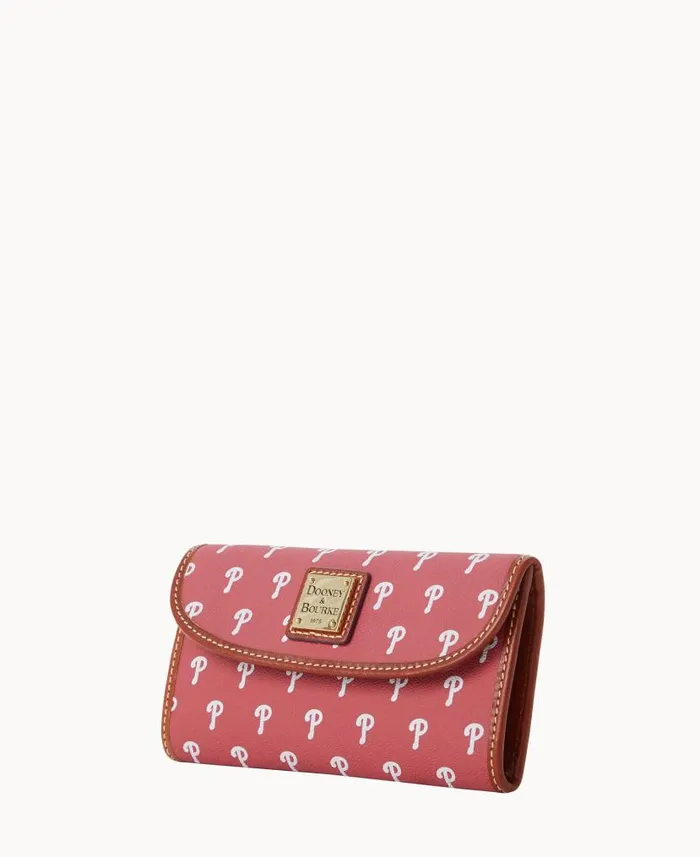 MLB Phillies Continental Clutch Phillies ManWoman Dooney and Bourke Wallets MLB Phillies Continental Clutch Phillies ManWoman Dooney and Bourke Wallets