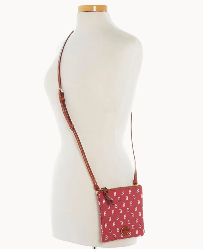 MLB Red Sox Small North South Top Zip Crossbody Red Sox Woman Dooney and Bourke Crossbodies MLB Red Sox Small North South Top Zip Crossbody Red Sox Woman Dooney and Bourke Crossbodies