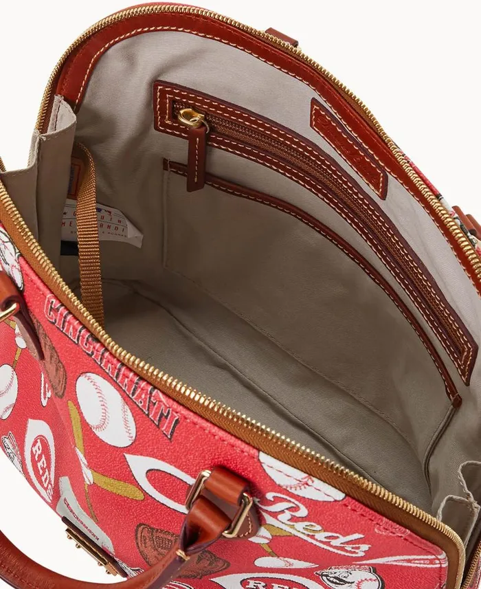 MLB Reds Zip Zip Satchel Reds Woman Dooney and Bourke Satchels MLB Reds Zip Zip Satchel Reds Woman Dooney and Bourke Satchels
