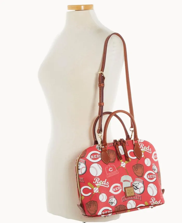 MLB Reds Zip Zip Satchel Reds Woman Dooney and Bourke Satchels MLB Reds Zip Zip Satchel Reds Woman Dooney and Bourke Satchels