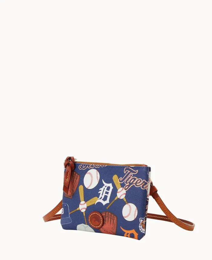 MLB Tigers Top Zip Crossbody Tigers Woman Dooney and Bourke Crossbodies